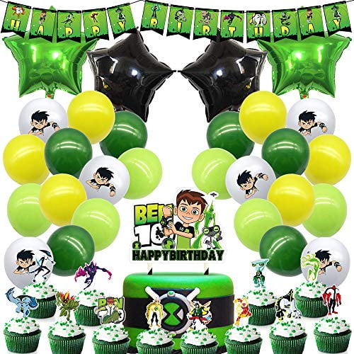 HAPPY BIRTHDAY BALLOON BANNER CAKE TOPPER PERSONALISED CARDSTOCK DECORATION